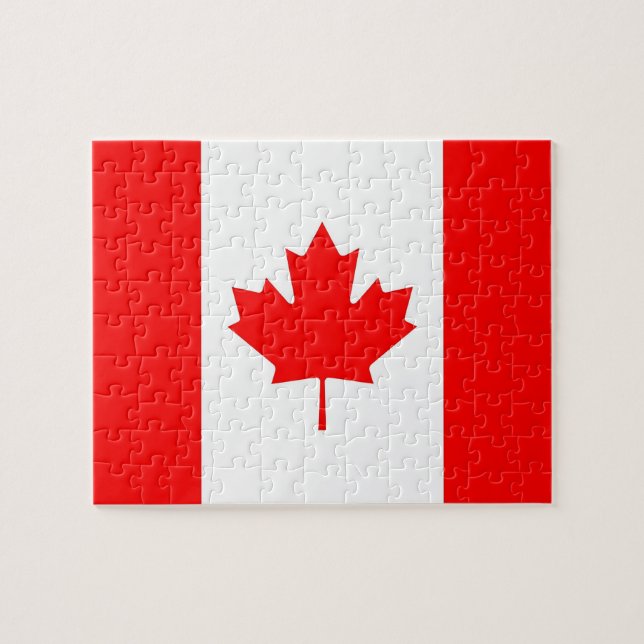 Rompecabezas con bandera de Canadá (Horizontal)