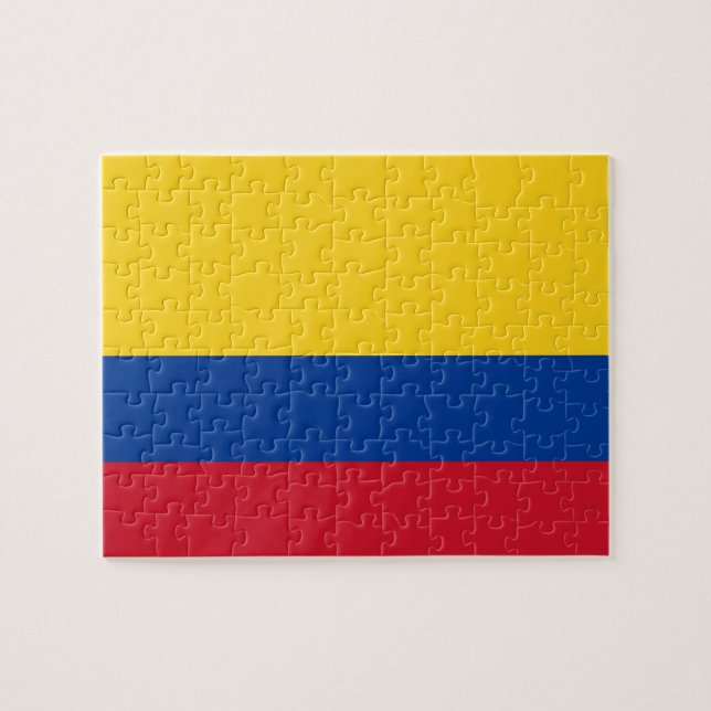 Rompecabezas con bandera de Colombia (Horizontal)