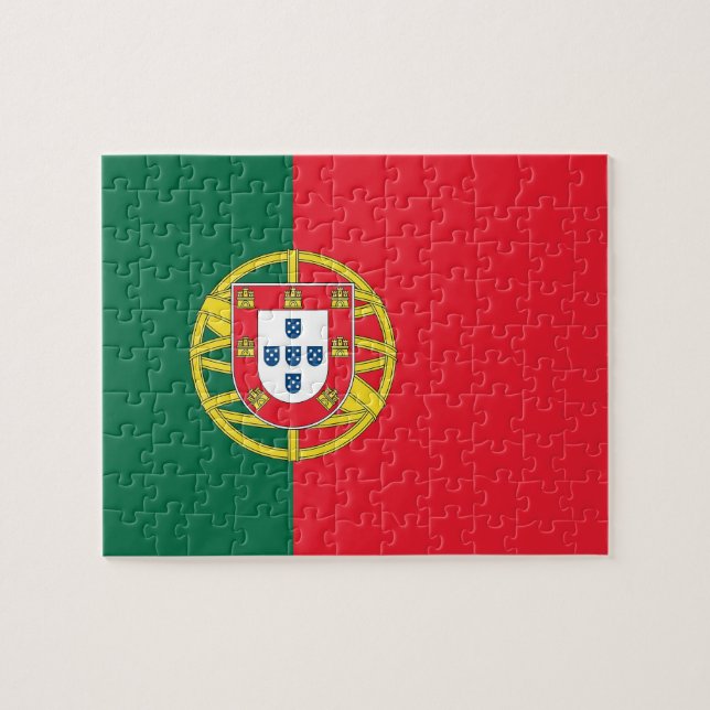 Rompecabezas con bandera de Portugal (Horizontal)