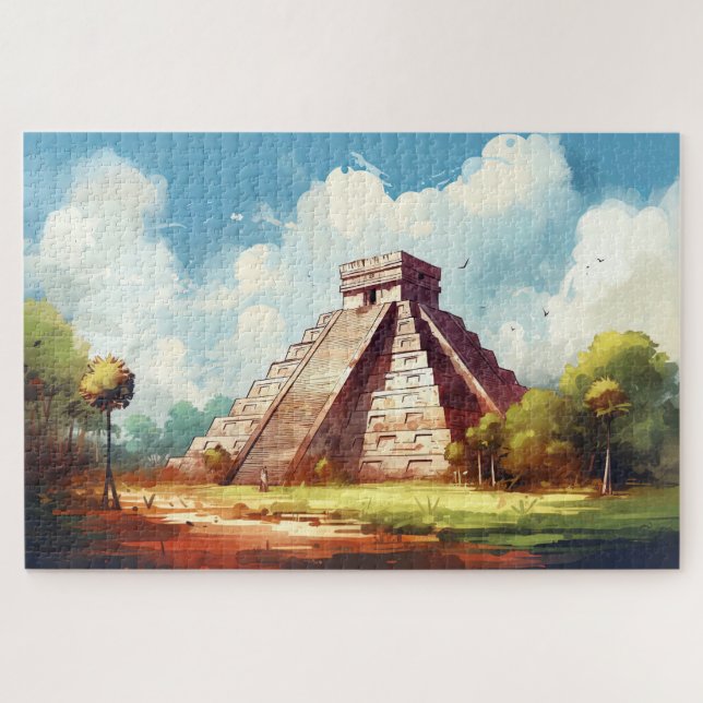 Rompecabezas con Chichen Itza, México. (Horizontal)