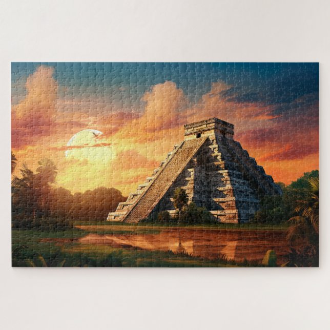Rompecabezas con Chichen Itza, México. (Horizontal)