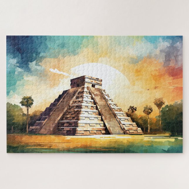 Rompecabezas con Chichen Itza, México. (Horizontal)
