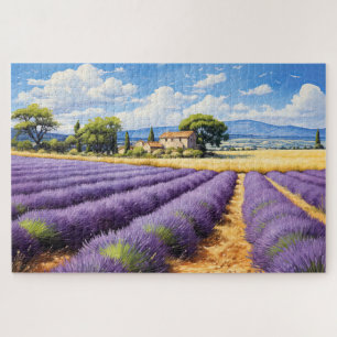 Rompecabezas con encantadora lavanda Provenza Fran