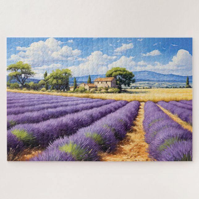 Rompecabezas con encantadora lavanda Provenza Fran (Horizontal)