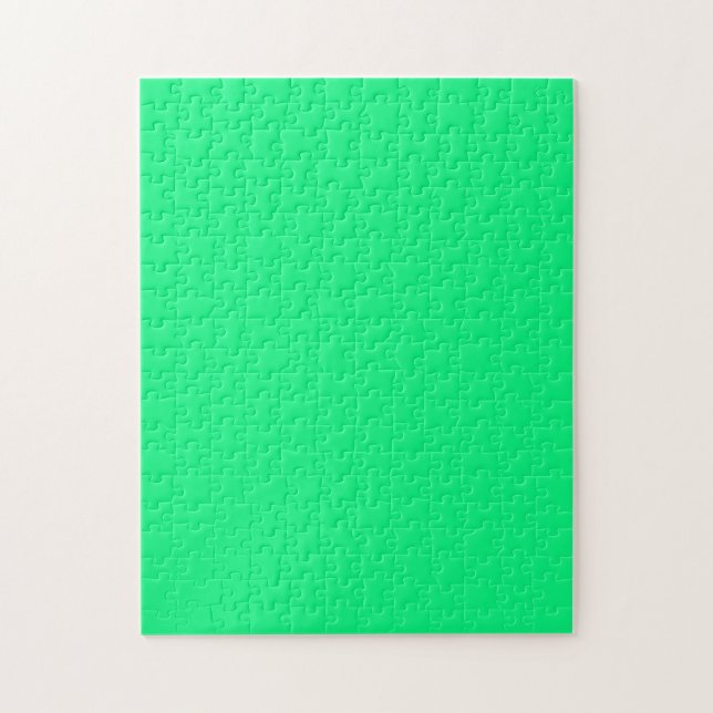 Rompecabezas con fondo verde neón brillante (Vertical)
