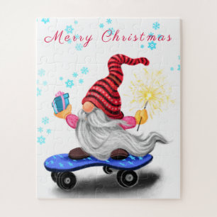 Rompecabezas con Gnome de Navidad