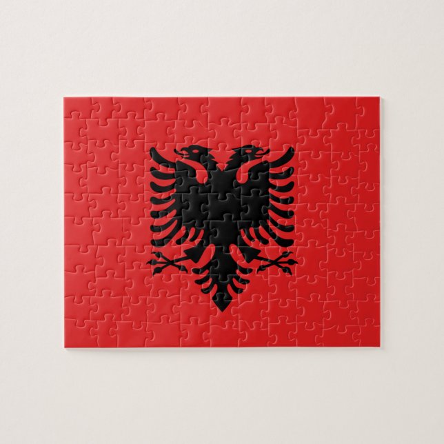 Rompecabezas con la bandera de Albania (Horizontal)