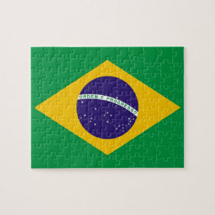 Rompecabezas con la bandera de Brasil
