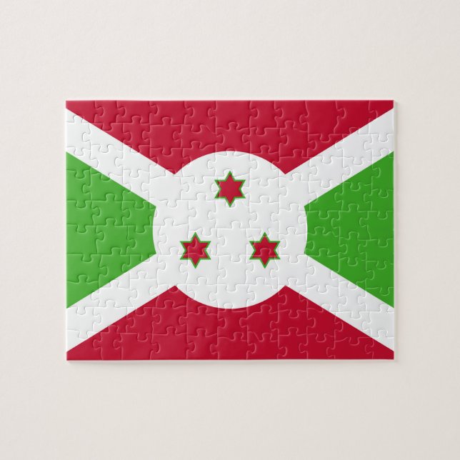 Rompecabezas con la bandera de Burundi (Horizontal)