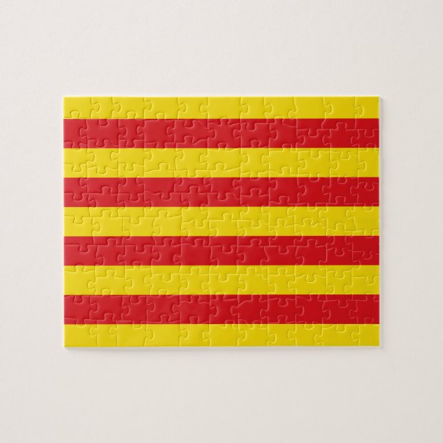Rompecabezas con la bandera de Cataluña, España (Horizontal)