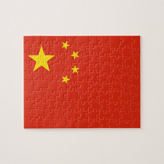 Rompecabezas con la bandera de China (Horizontal)