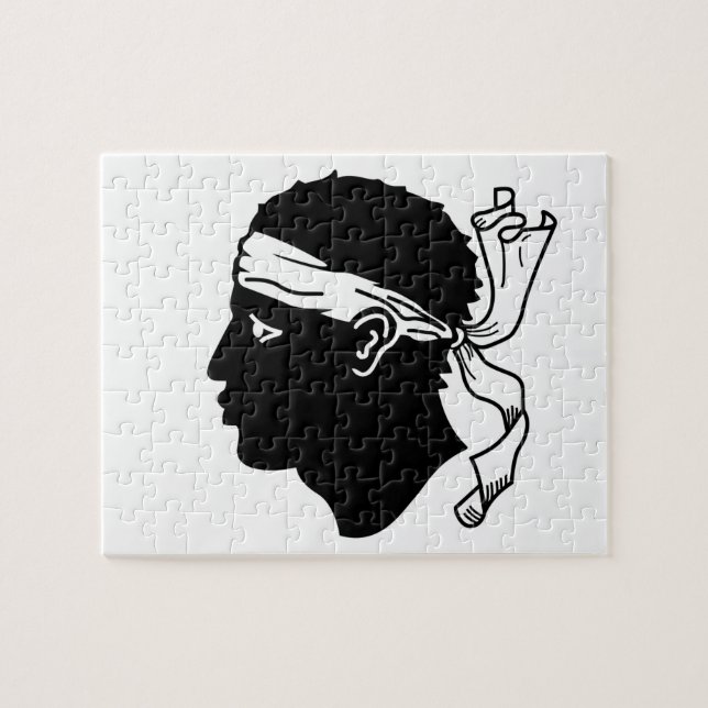 Rompecabezas con la bandera de Córcega (Horizontal)