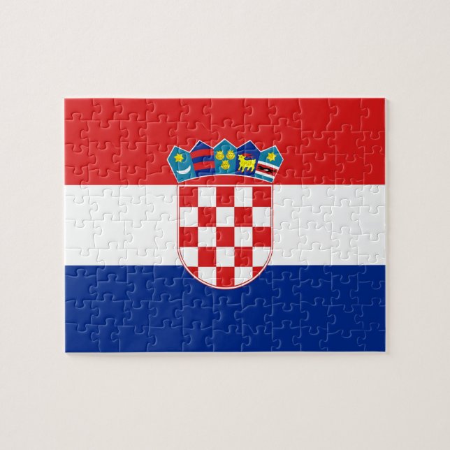 Rompecabezas con la bandera de Croacia (Horizontal)