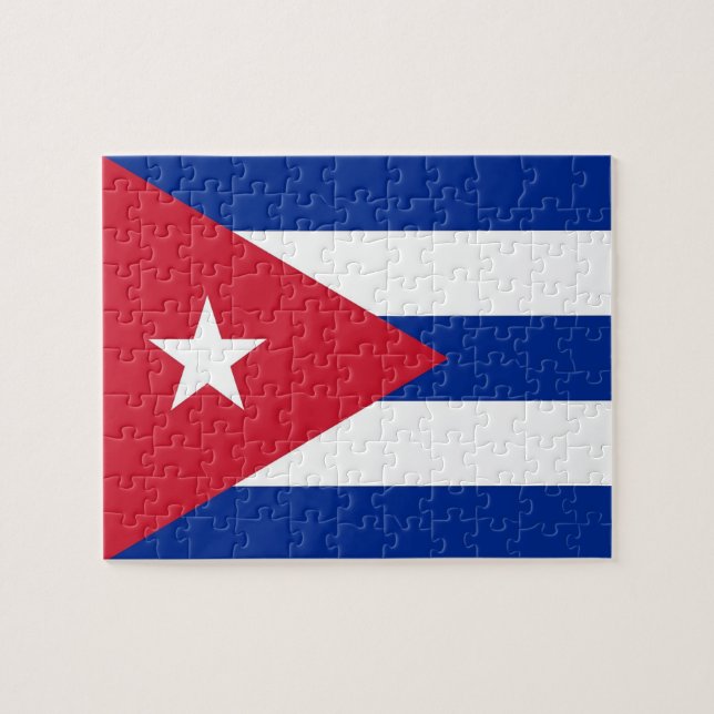 Rompecabezas con la bandera de Cuba (Horizontal)