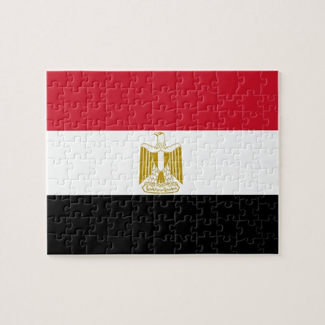 Rompecabezas con la bandera de Egipto (Horizontal)