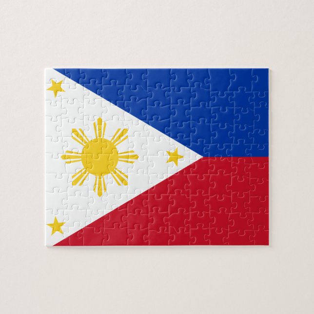Rompecabezas con la bandera de Filipinas (Horizontal)