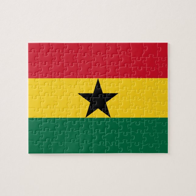 Rompecabezas con la bandera de Ghana (Horizontal)