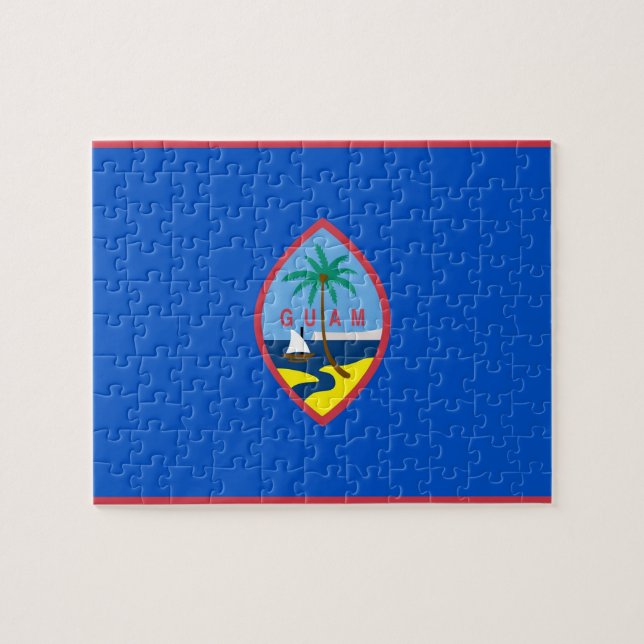 Rompecabezas con la bandera de Guam (Horizontal)