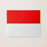 Rompecabezas con la bandera de Indonesia<br><div class="desc">¡Celebren su admiración por Indonesia con este enigma patriótico que presenta la audaz y simbólica bandera nacional! Este acertado rompecabezas muestra orgullosamente la bandera bicolor roja y blanca de Indonesia, donde el rojo simboliza el coraje y el blanco representa la pureza. El diseño minimalista y llamativo se capta maravillosamente en...</div>