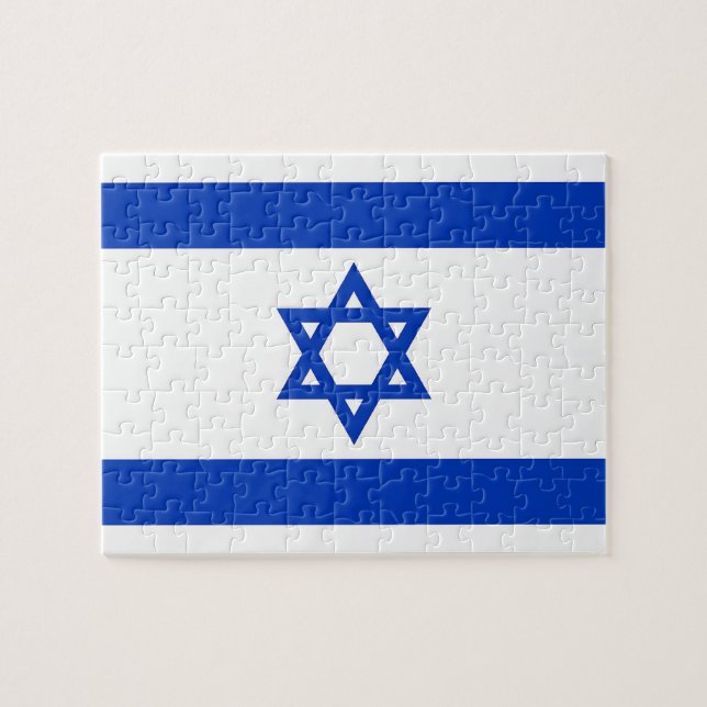 Rompecabezas con la bandera de Israel (Horizontal)