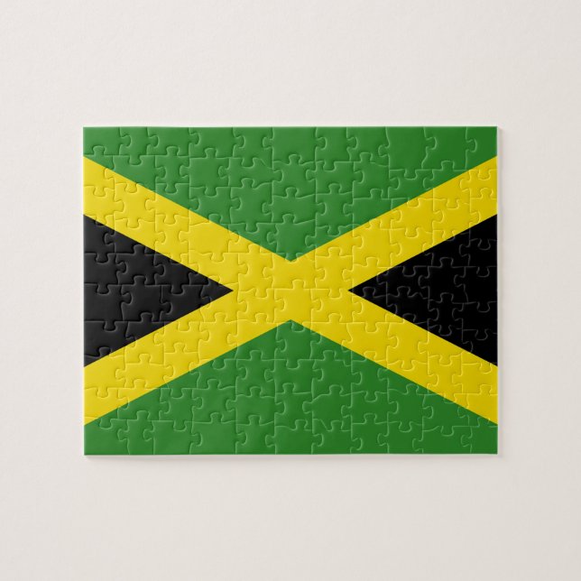 Rompecabezas con la bandera de Jamaica (Horizontal)