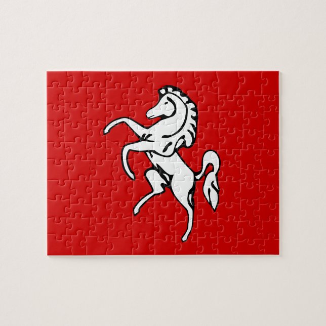 Rompecabezas con la bandera de Kent, Inglaterra (Horizontal)