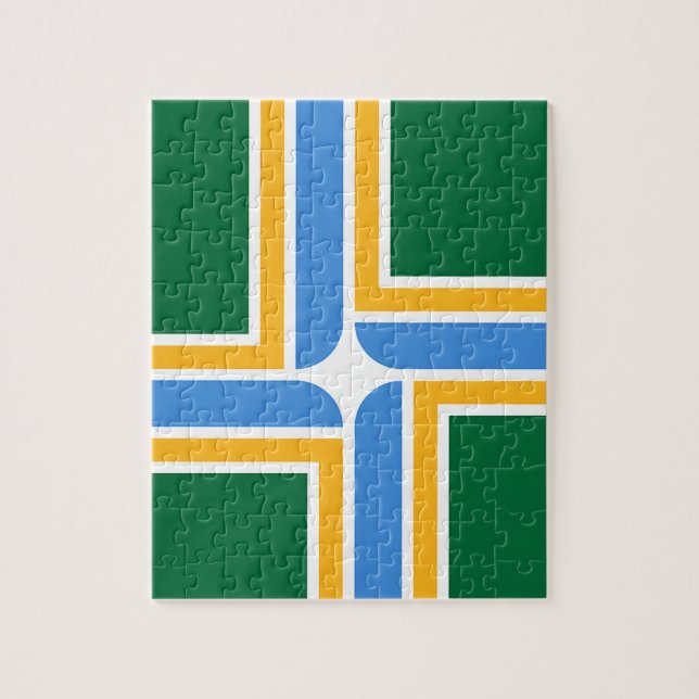 Rompecabezas con la bandera de la ciudad de Portla (Vertical)