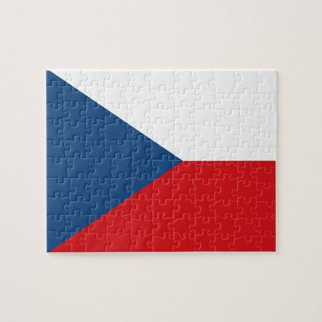 Rompecabezas con la bandera de la República Checa (Horizontal)