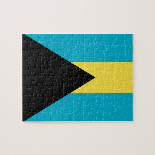 Rompecabezas con la bandera de las Bahamas (Horizontal)