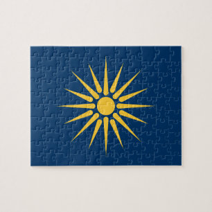 Rompecabezas con la bandera de Macedonia, Grecia