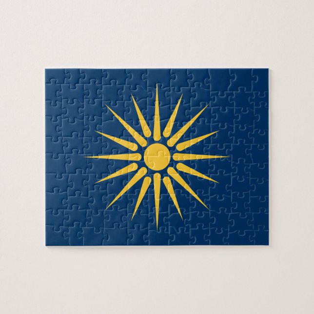 Rompecabezas con la bandera de Macedonia, Grecia (Horizontal)
