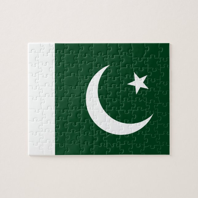 Rompecabezas con la bandera de Pakistán (Horizontal)