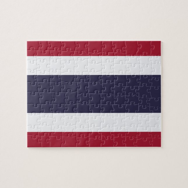 Rompecabezas con la bandera de Tailandia (Horizontal)