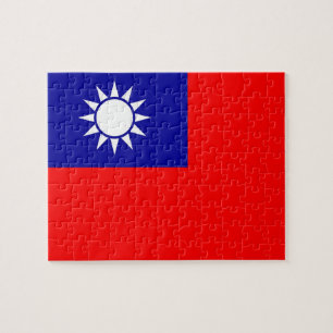 Rompecabezas con la bandera de Taiwán