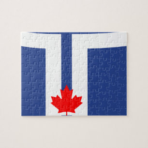 Rompecabezas con la bandera de Toronto, Ontario