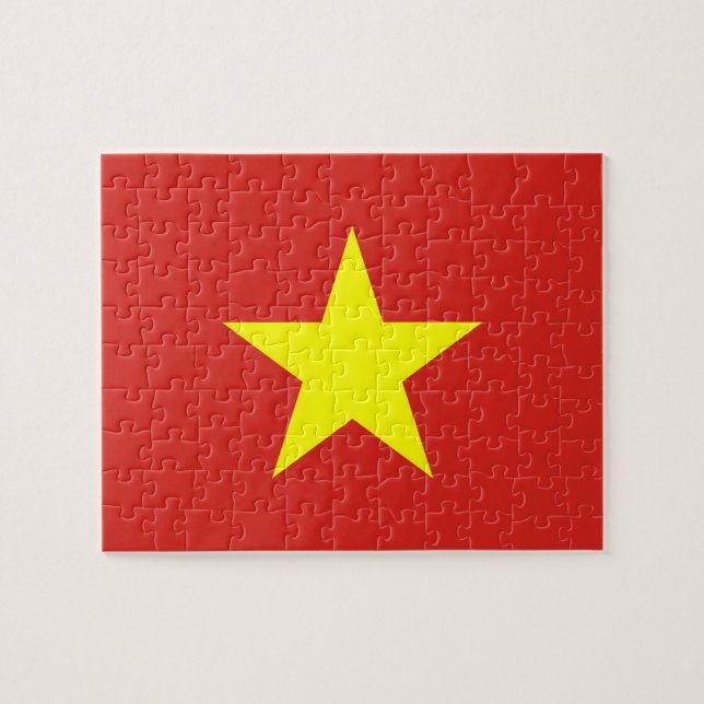 Rompecabezas con la bandera de Vietnam (Horizontal)