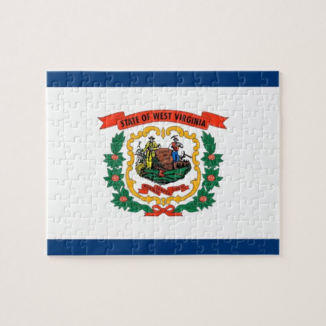 Rompecabezas con la bandera de Virginia Occidental (Horizontal)