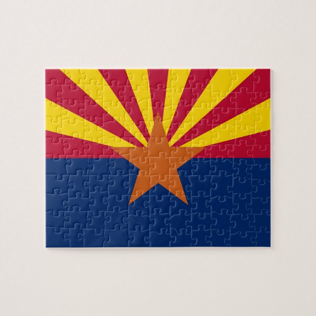 Rompecabezas con la bandera del estado de Arizona (Horizontal)