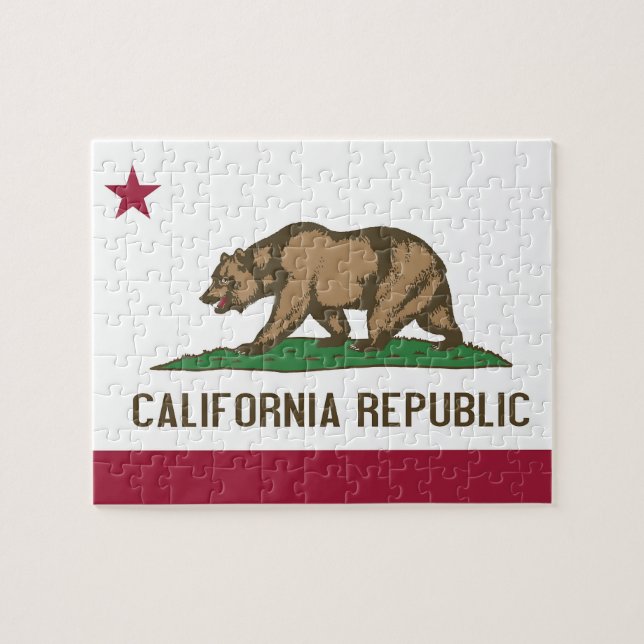 Rompecabezas con la bandera del estado de Californ (Horizontal)