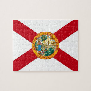Rompecabezas con la bandera del estado de Florida