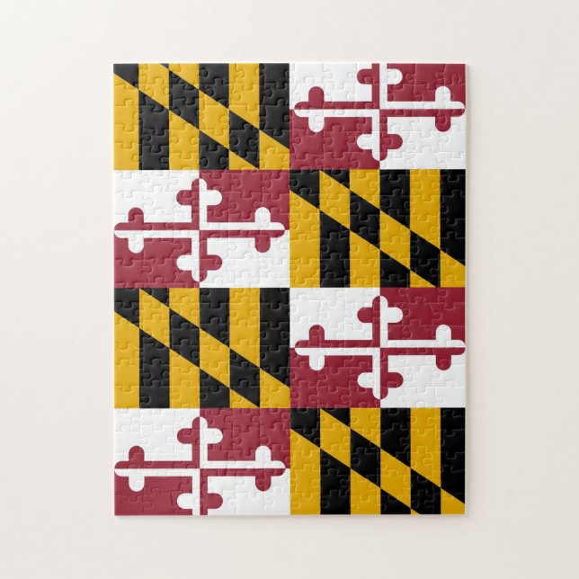 Rompecabezas con la bandera del estado de Maryland (Vertical)