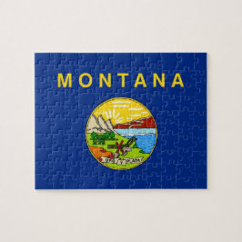 Rompecabezas con la bandera del estado de Montana