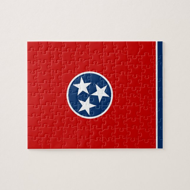 Rompecabezas con la bandera del estado de Tennesse (Horizontal)