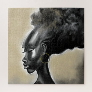 Rompecabezas con mujer africana