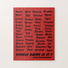 Rompecabezas con nombres para hombres y mujeres