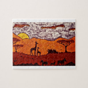 Rompecabezas con paisaje africano