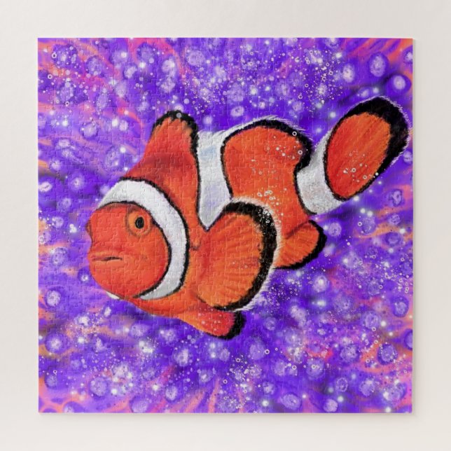 Rompecabezas con peces de colores hermosos (Vertical)
