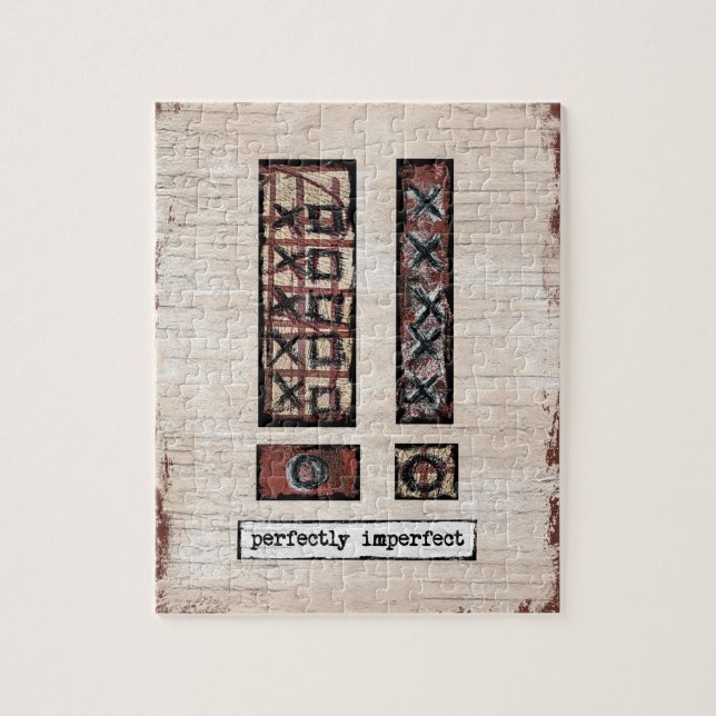 Rompecabezas con rompecabezas perfectamente imperf (Vertical)