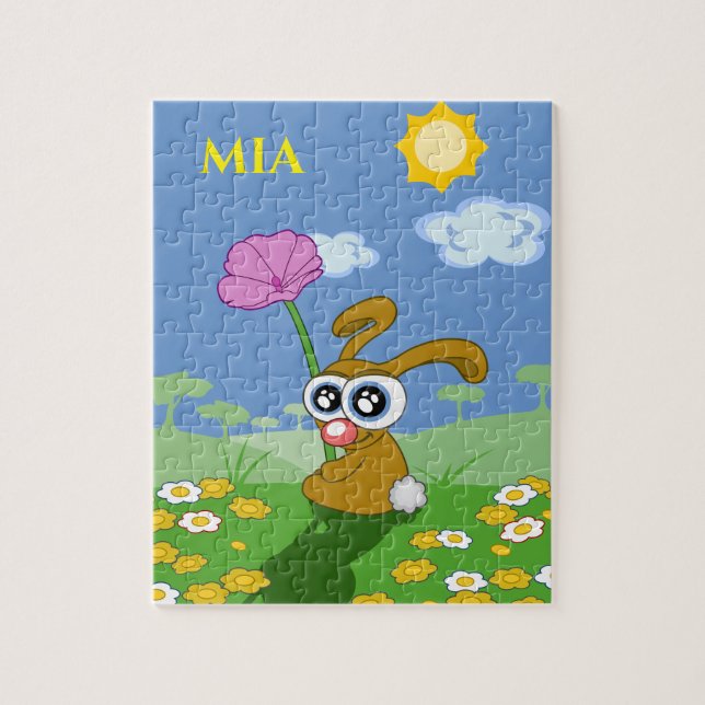 Rompecabezas consolador con nombre personalizado. (Vertical)