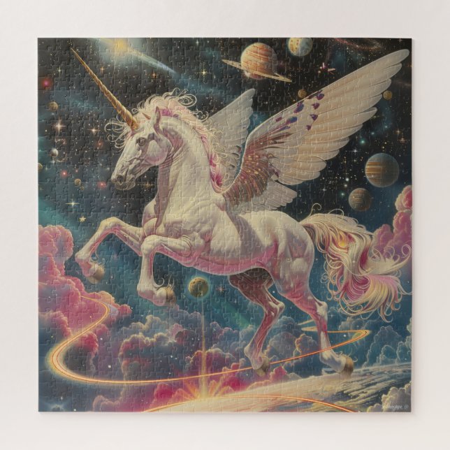Rompecabezas cósmico de Unicornio Pegasus (Vertical)